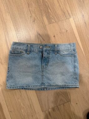 Brandy Melville Light Blue Denim Mini Skirt